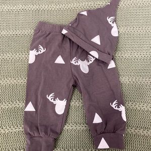 3-6 mos matching pants and hat.